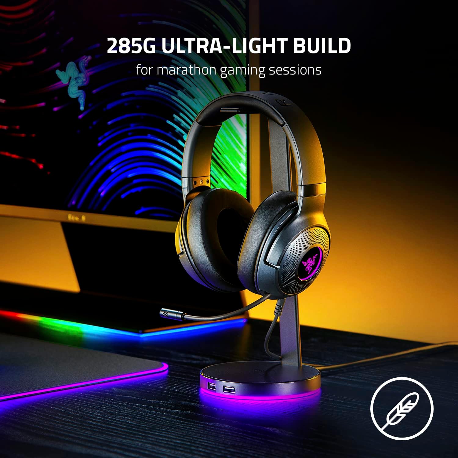 Razer Kraken V3 X Wired USB Gaming Headset 285g Black