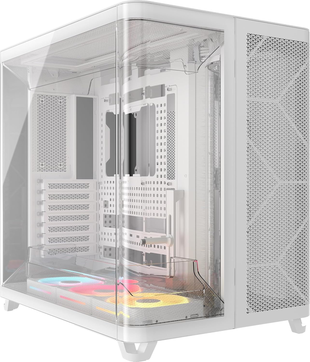 Corsair AIR 5400 LX-R RGB iCUE Link Mid-Tower PC Case White - OPCbleu