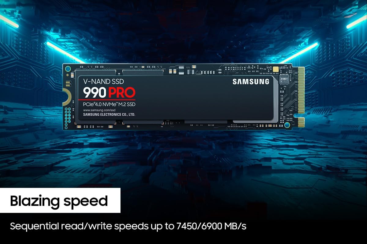 Samsung 990 PRO NVMe M.2 Internal SSD PCIe Gen4 4TB - OPCbleu
