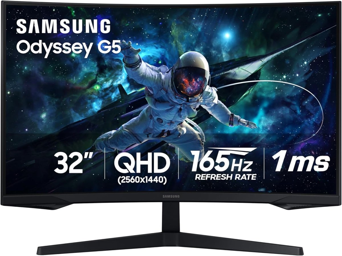 Samsung Odyssey G55C Curved Gaming Monitor QHD 165Hz 1ms HDR10 - OPCbleu