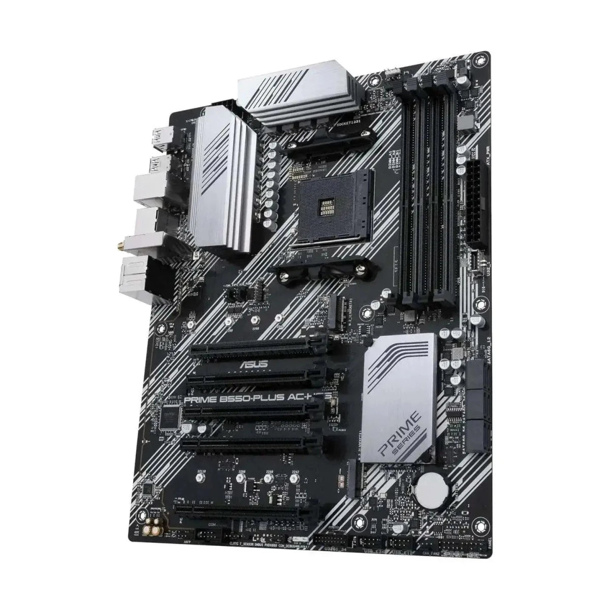 ASUS Prime B550-PLUS AC-HES ATX Motherboard AMD AM4 PCIe 4.0 WiFi 5 - Black - OPCbleu