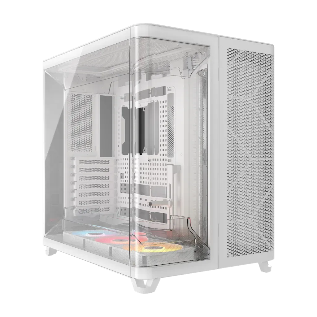 Corsair AIR 5400 RS-R ARGB Triple Chamber Mid-Tower PC Case White