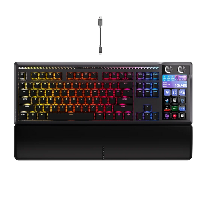 Clavier gaming mécanique CORSAIR GALLEON 100 SD avec Stream Deck intégré - noir, vue du produit