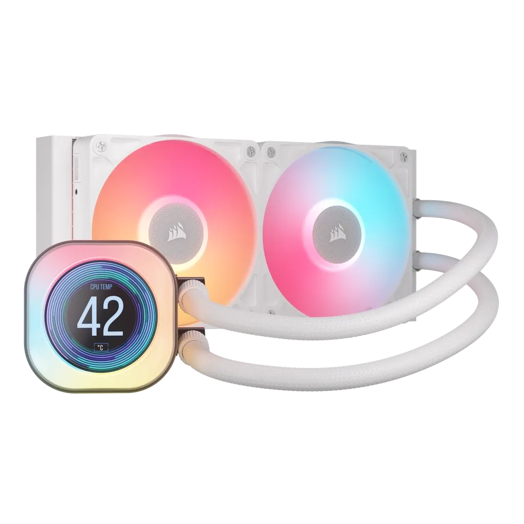 Corsair iCUE LINK TITAN 240 RX LCD Liquid CPU Cooler White
