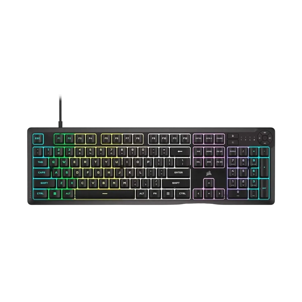 Corsair K55 CORE RGB Membrane Gaming Keyboard - Black - OPCbleu