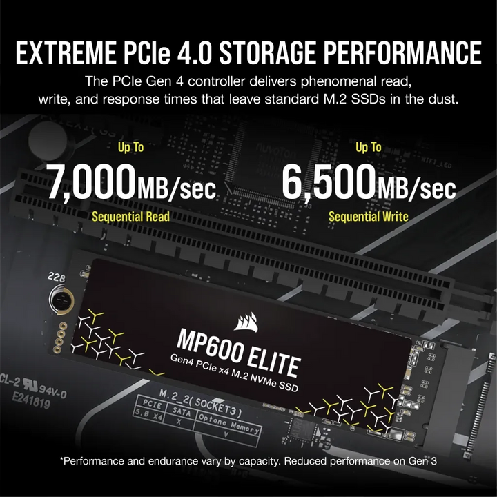 SSD M.2 NVMe Corsair MP600 ELITE 1 To PCIe Gen4 x4
