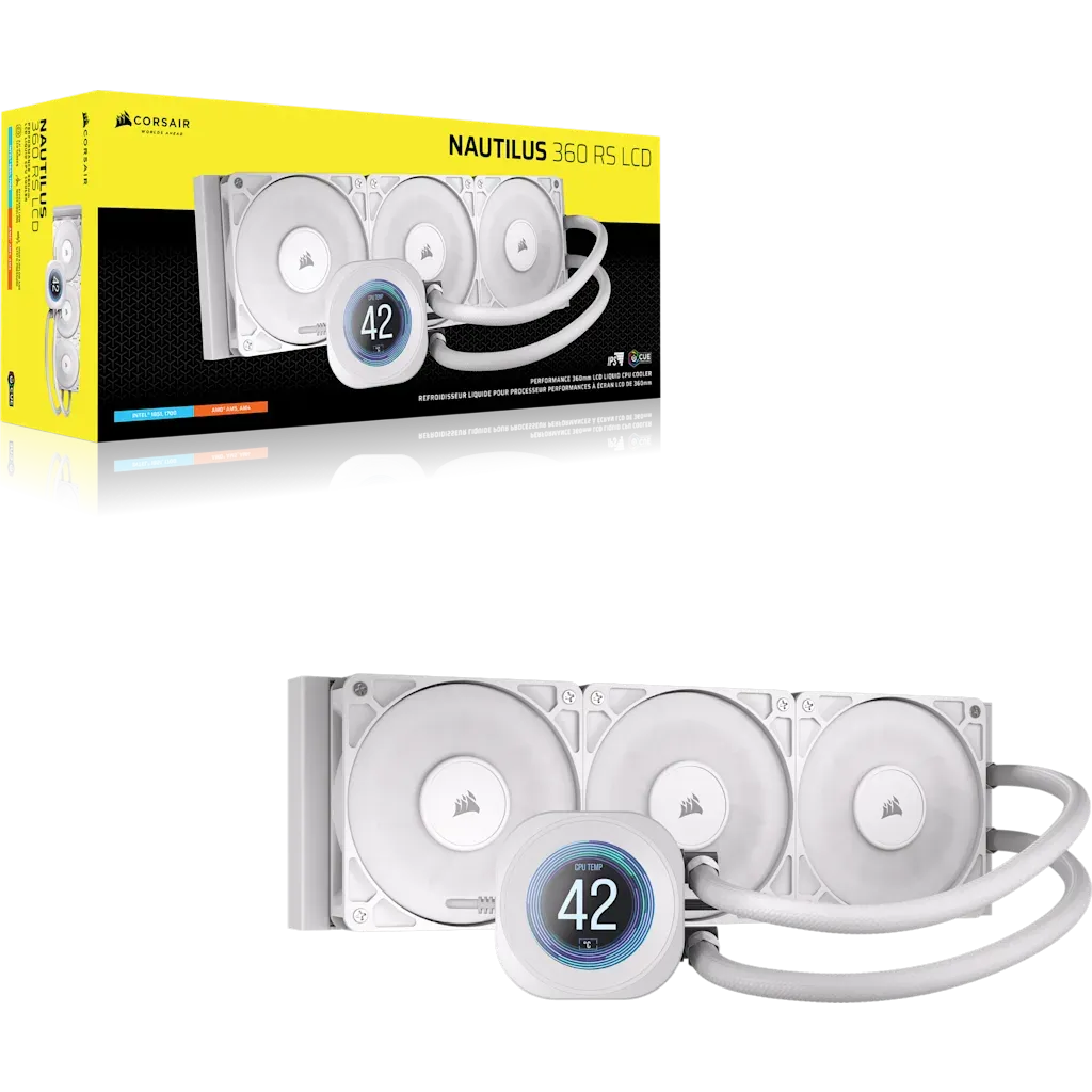 Corsair NAUTILUS 360 RS LCD Liquid CPU Cooler White