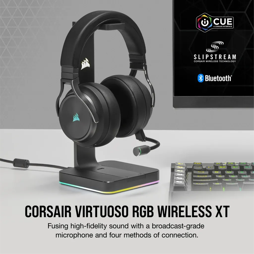 Corsair VIRTUOSO RGB WIRELESS XT Gaming Headset Dolby Atmos Slate