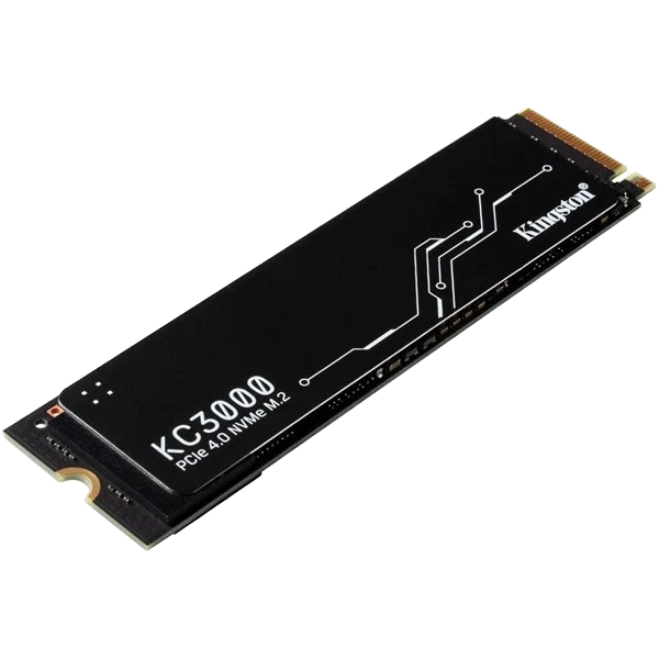 SSD Kingston KC3000 2 To PCIe 4.0 NVMe M.2 SKC3000D/2048G - vue en angle