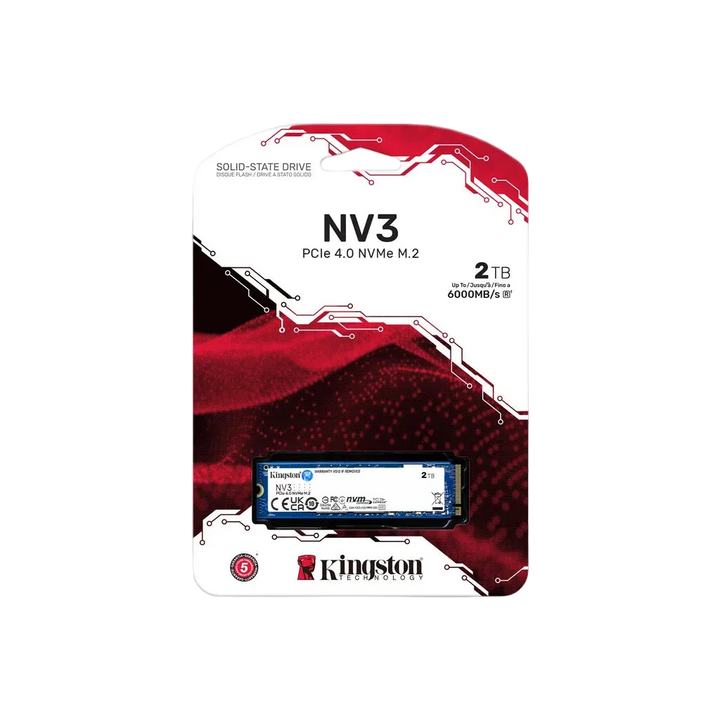 SSD Kingston NV3 2 To PCIe 4.0 NVMe M.2 2280 - emballage officiel