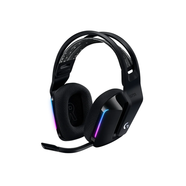 Casque gaming sans fil Logitech G733 LIGHTSPEED - noir, vue du produit