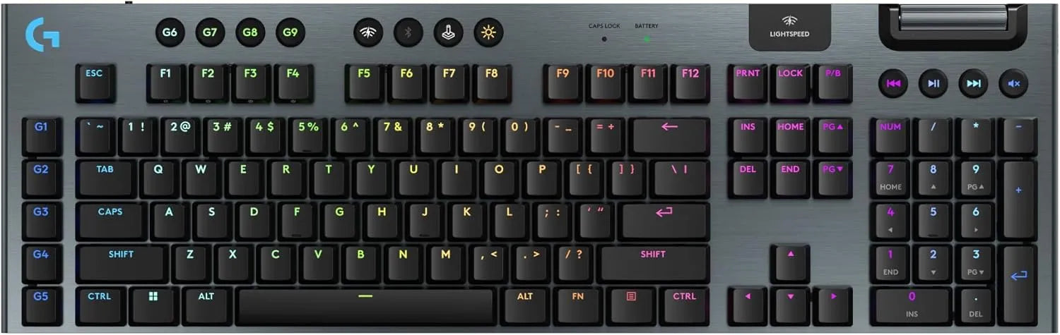 Logitech G915 X Lightspeed Wireless Gaming Keyboard Tactile Low-Profile Mechanical Switches