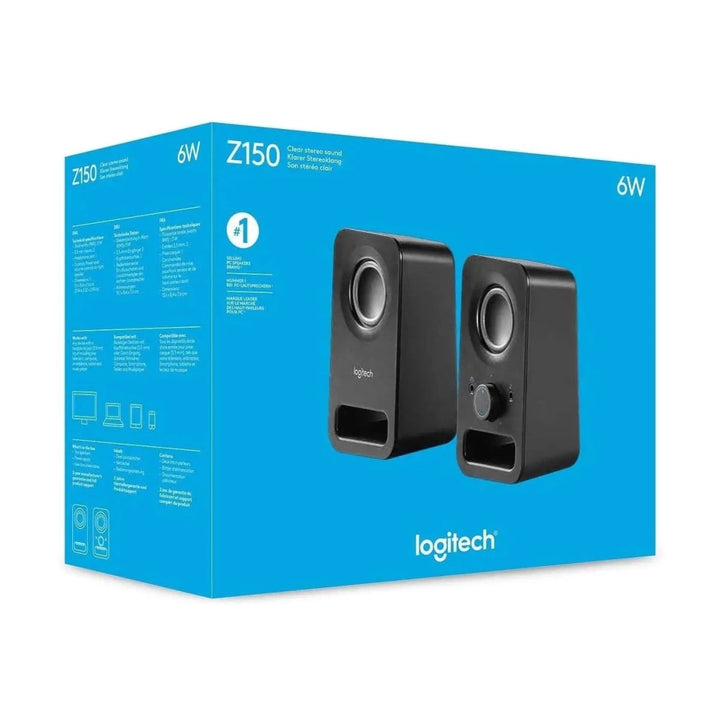 Haut-parleurs multimédia Logitech Z150 son stéréo 2.0 – Noir