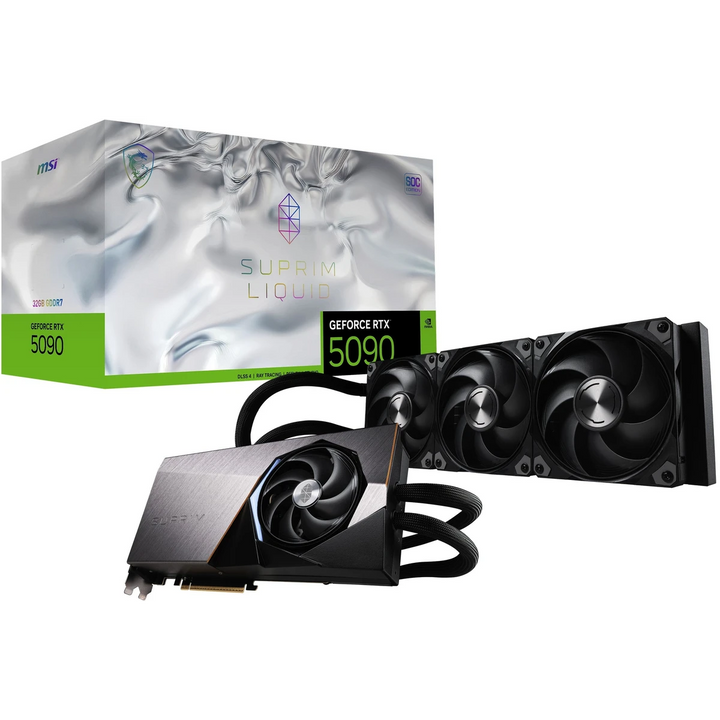 MSI GeForce RTX 5090 32G SUPRIM LIQUID SOC avec boîte de vente au détail