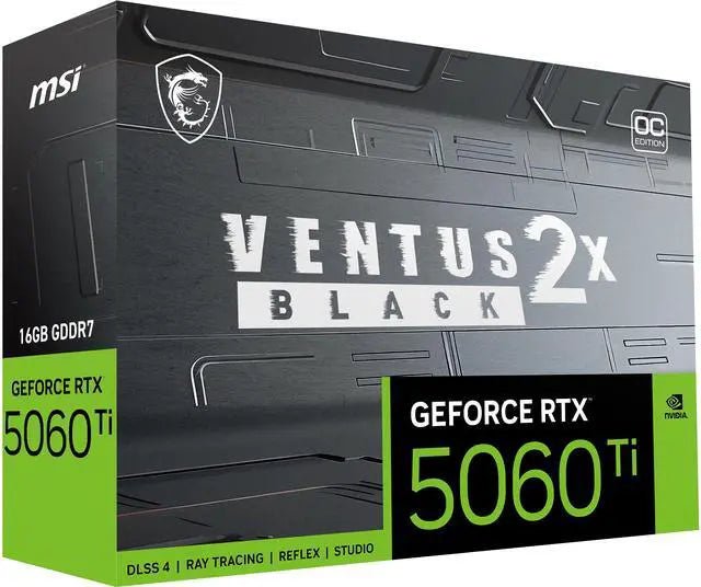 MSI Ventus GeForce RTX 5060 Ti 16GB GDDR7 Graphics Card MSI