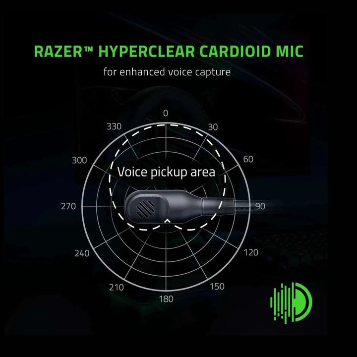 casque gaming Razer BlackShark V2 X – haut-parleurs 50 mm – Noir
