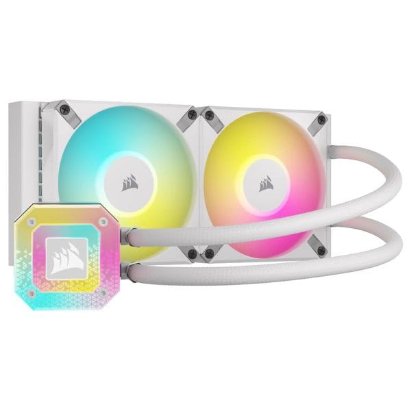 Corsair iCUE H100i Elite CAPELLIX XT Liquid CPU Cooler 240mm Radiator White