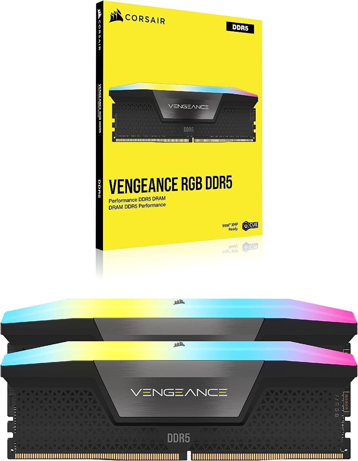 Corsair Vengeance RGB DDR5 RAM 32GB (2x16GB) 6000MHz CL36 Black