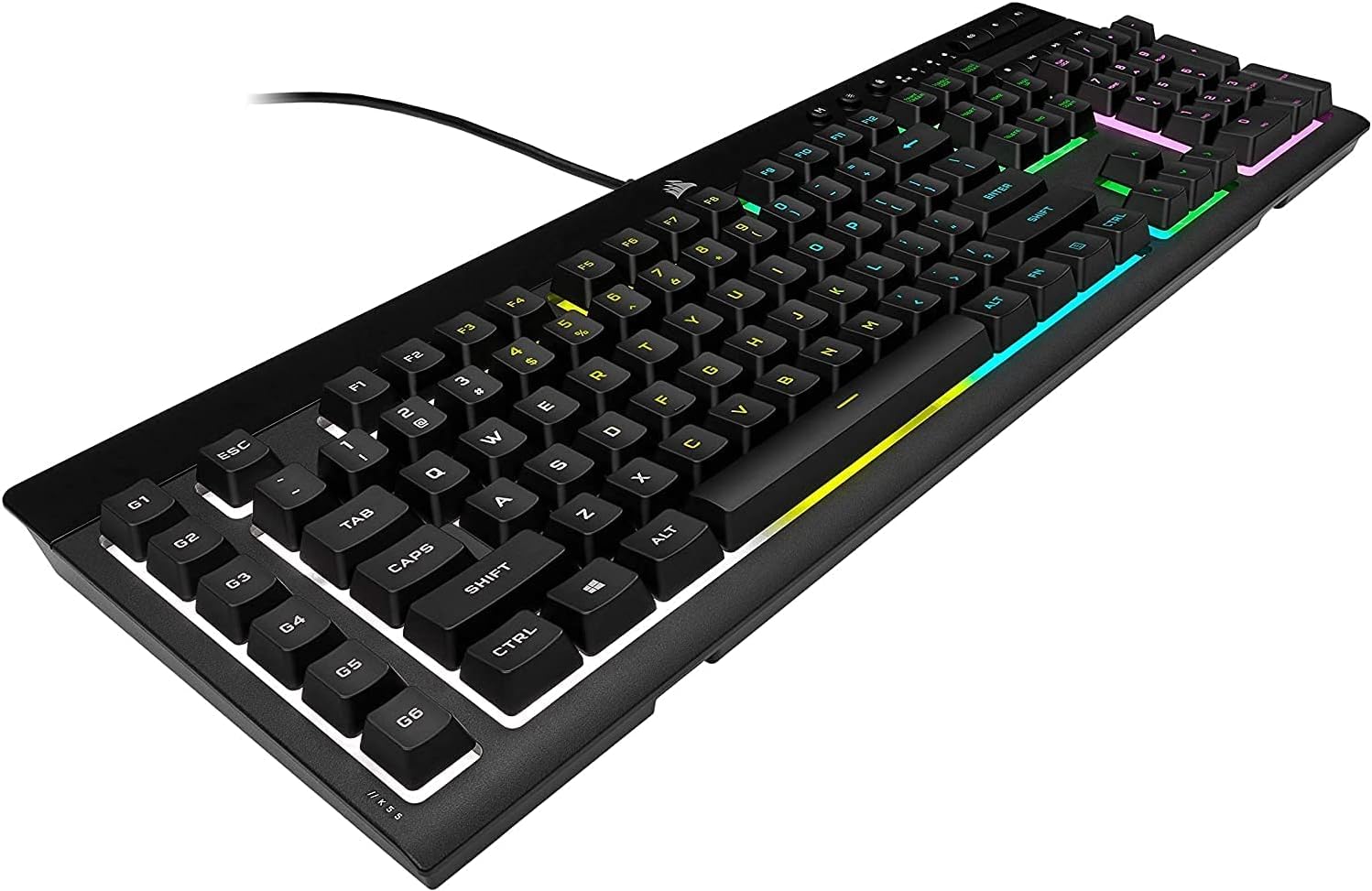 Corsair K55 RGB PRO Membrane Gaming Keyboard IP42 Spill-Resistant Black