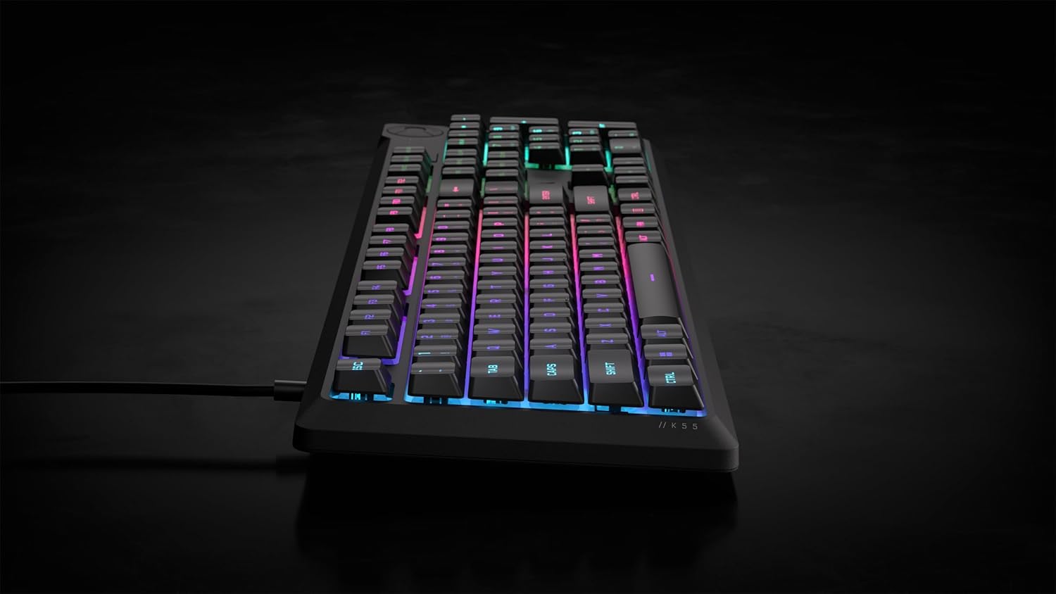 Corsair K55 CORE RGB Membrane Gaming Keyboard Ten-Zone Black