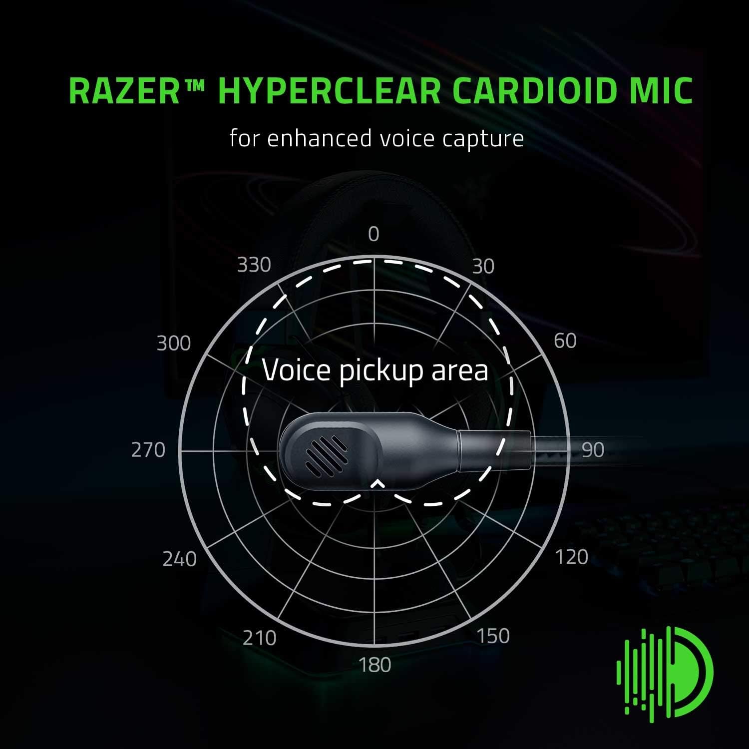 Razer BlackShark V2 X Gaming Headset 50mm Drivers Black