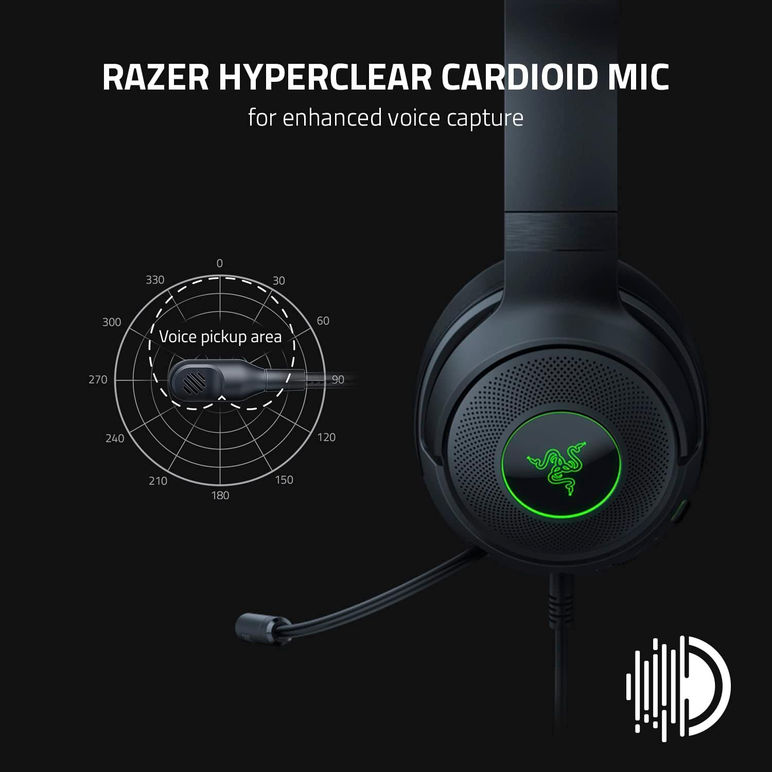 Razer Kraken V3 X Wired USB Gaming Headset 285g Black