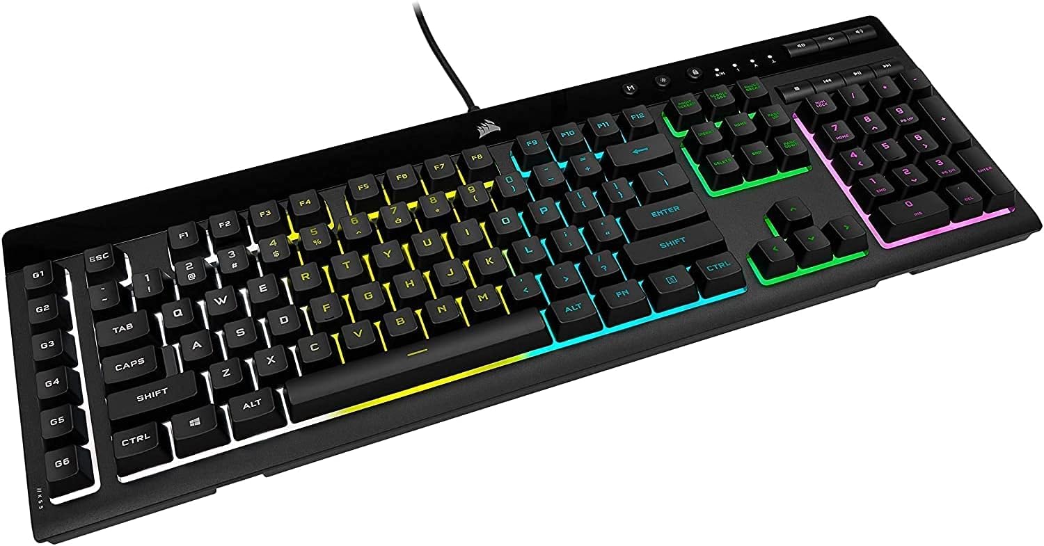 Corsair K55 RGB PRO Membrane Gaming Keyboard IP42 Spill-Resistant Black
