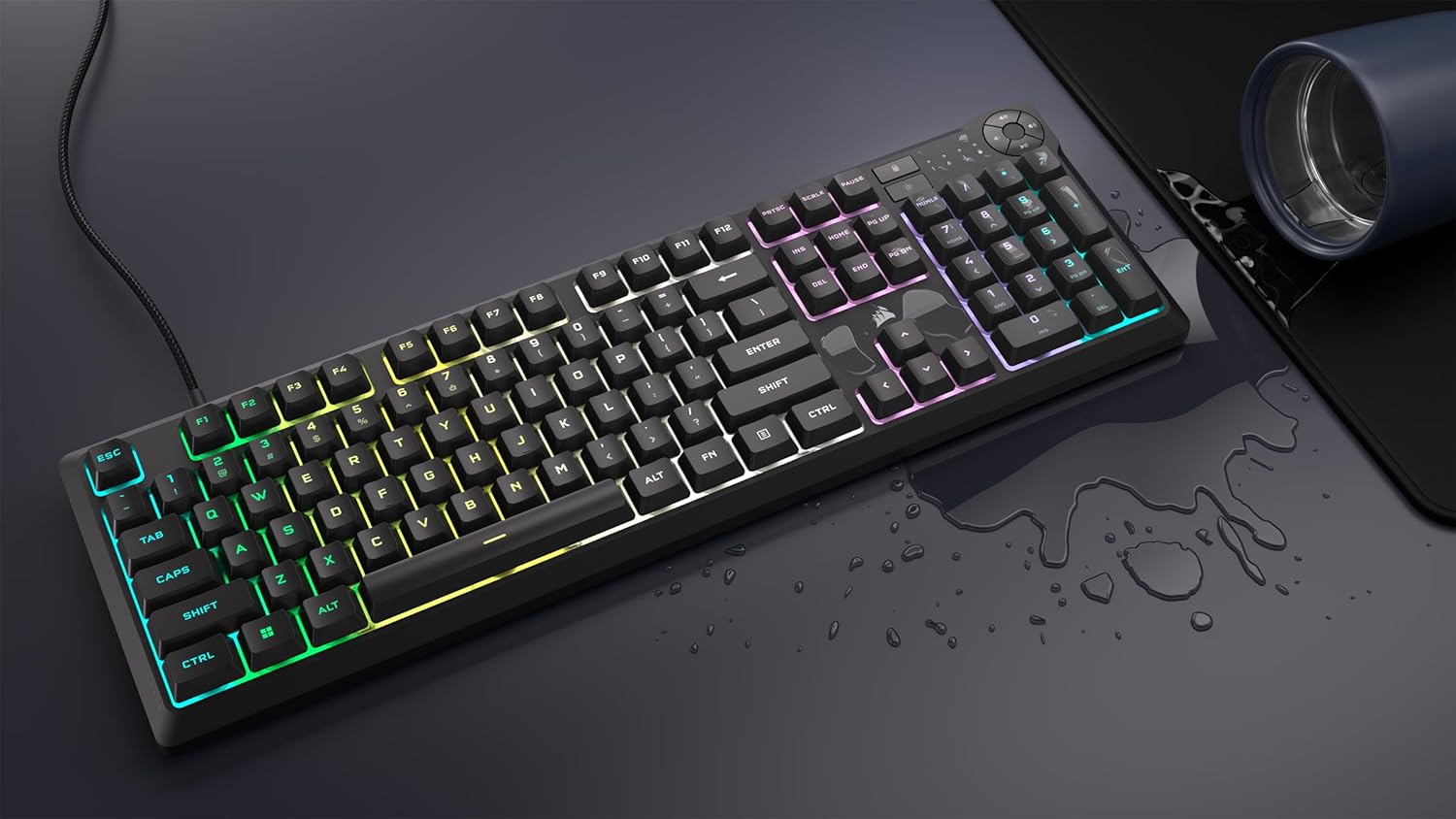 Corsair K55 CORE RGB Membrane Gaming Keyboard Ten-Zone Black