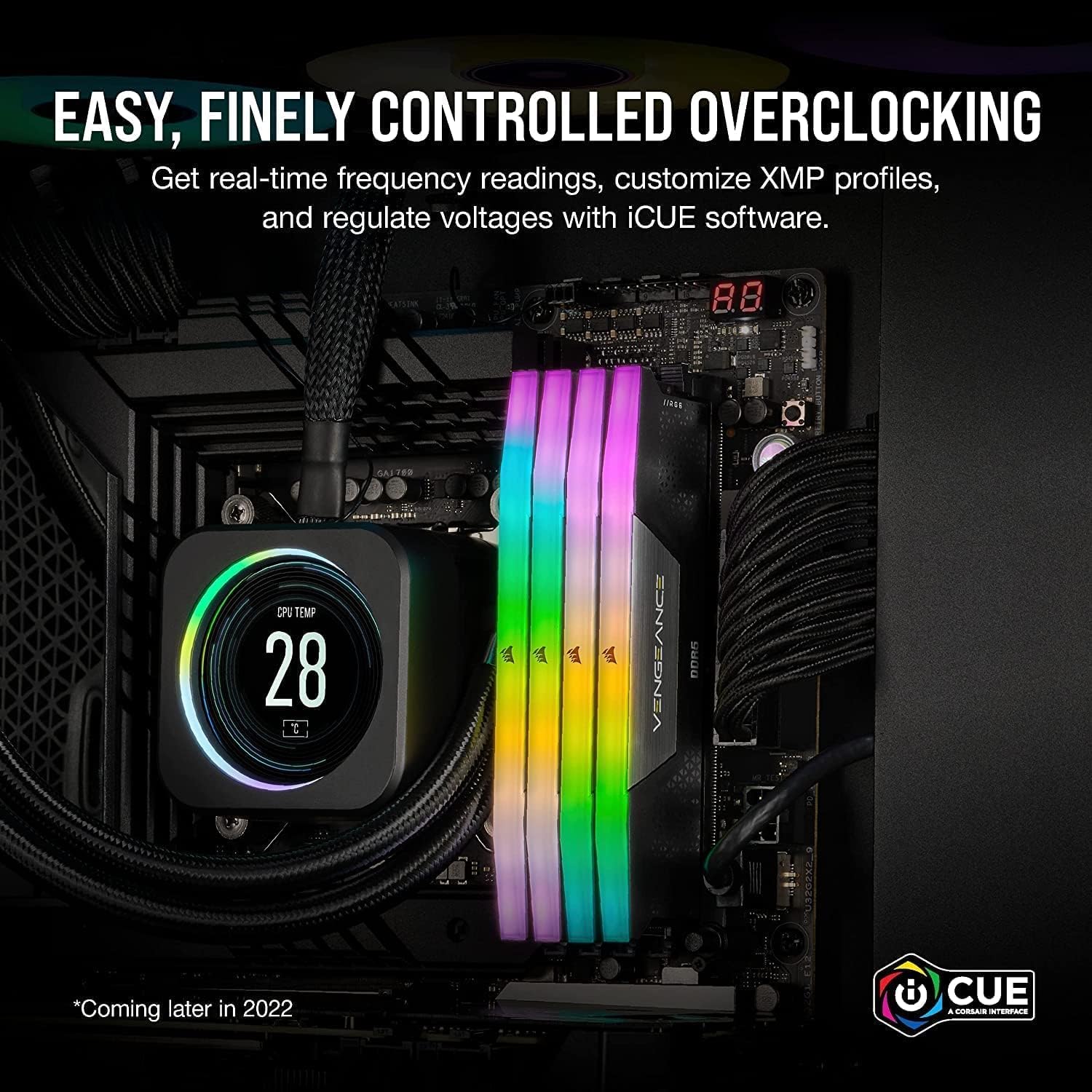Corsair Vengeance RGB DDR5 RAM 32GB (2x16GB) 6000MHz CL36 Black