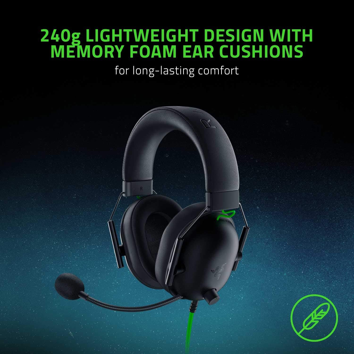 Razer BlackShark V2 X Gaming Headset 50mm Drivers Black