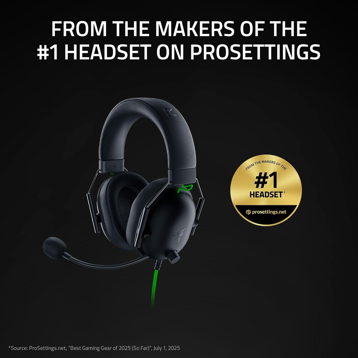 Razer BlackShark V2 X Gaming Headset 50mm Drivers Black