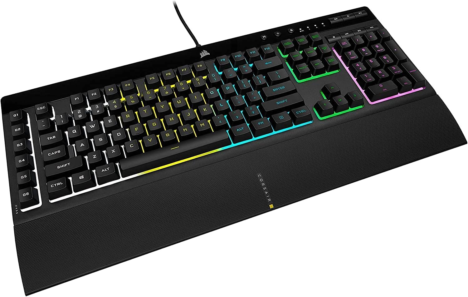 Corsair K55 RGB PRO Membrane Gaming Keyboard IP42 Spill-Resistant Black