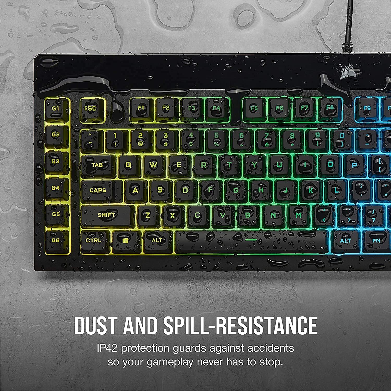 Corsair K55 RGB PRO Membrane Gaming Keyboard IP42 Spill-Resistant Black