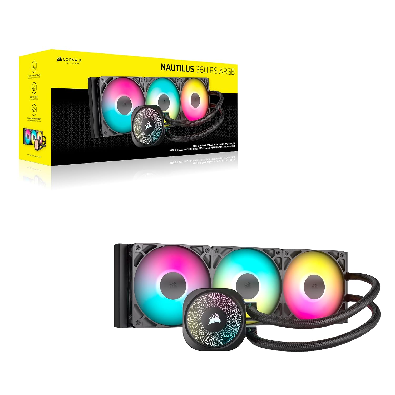 CORSAIR Nautilus RS ARGB Low-Noise Liquid CPU Cooler