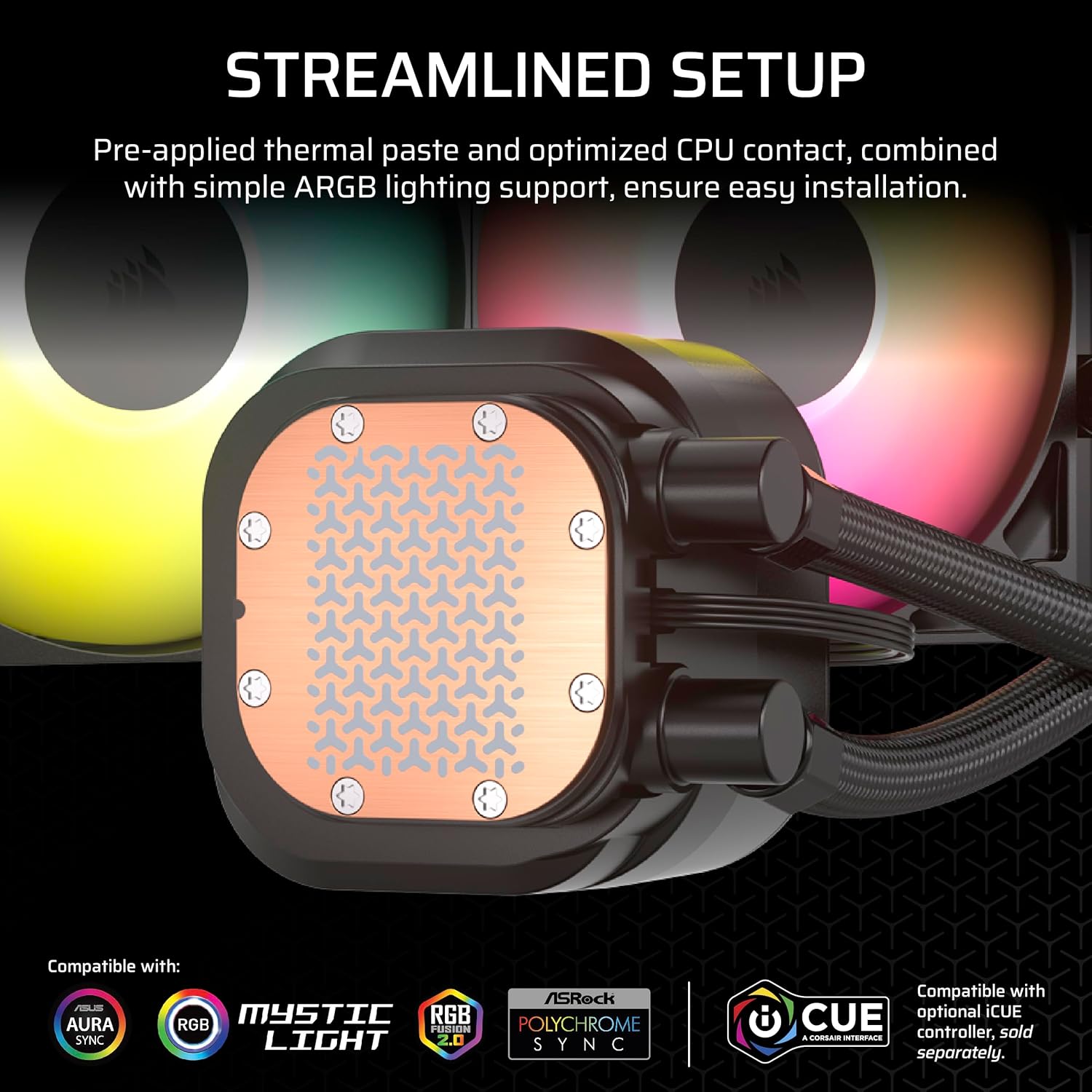 CORSAIR Nautilus RS ARGB Low-Noise Liquid CPU Cooler