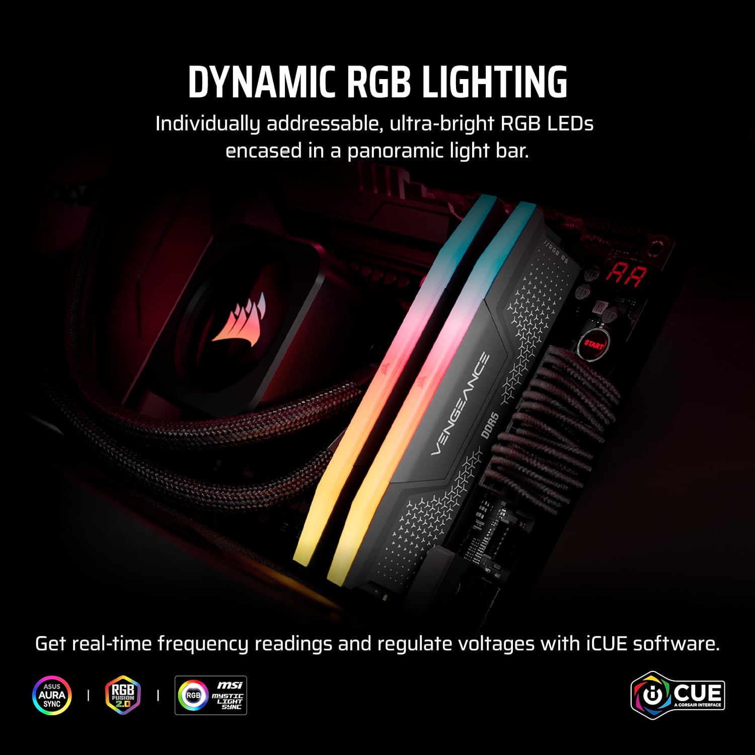 Corsair Vengeance RGB RS DDR5 RAM 16GB (2x8GB) 6000MHz CL36