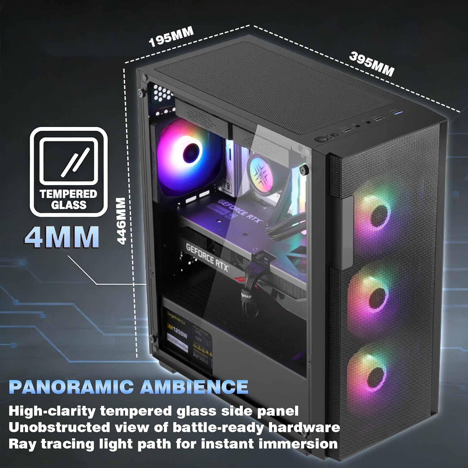 TitanFusion Gaming PC Intel Core i5-14400F GeForce RTX 4060 Ti 1TB SSD 16GB RAM