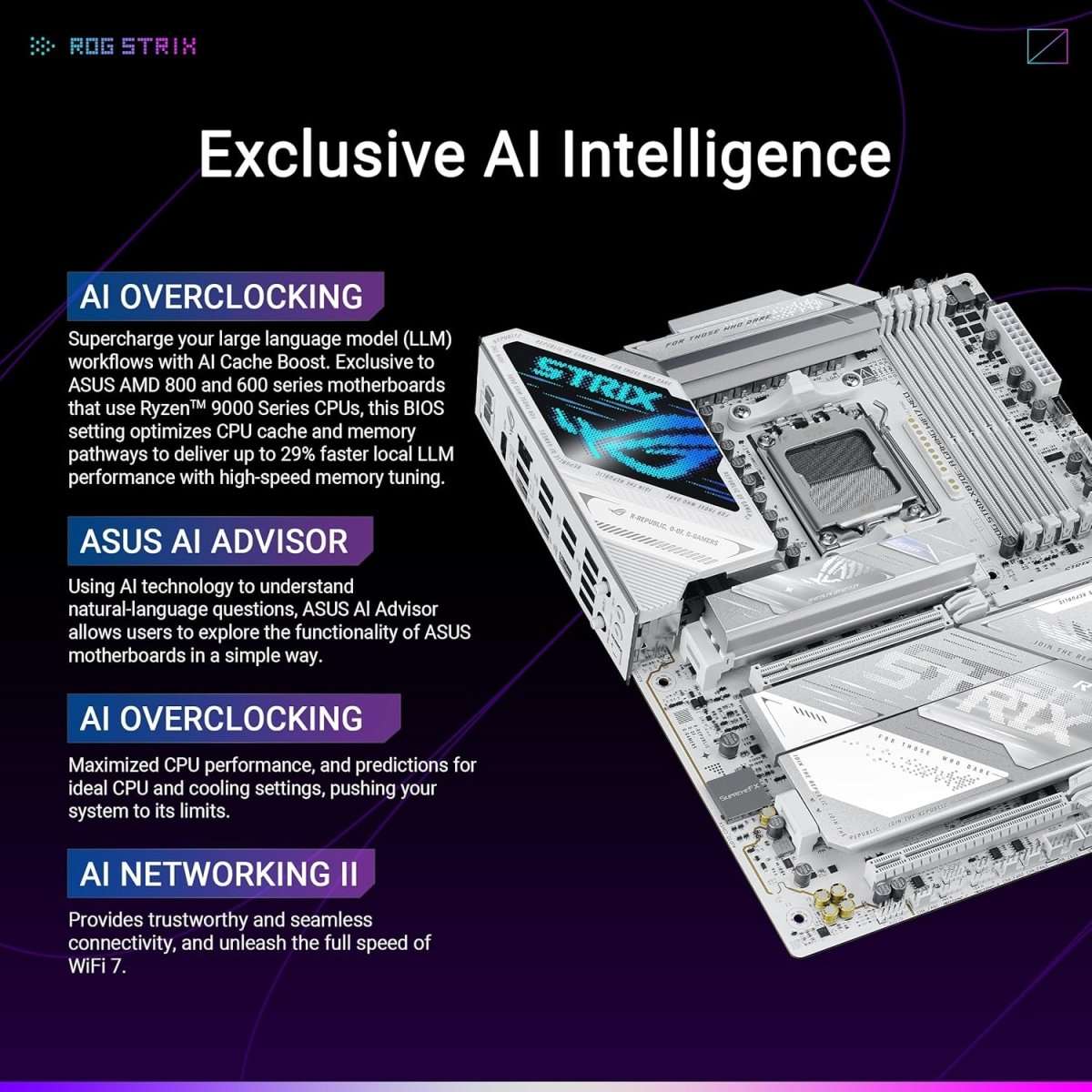 ASUS ROG Strix X870E-A Gaming WIFI7 NEO AMD ATX Motherboard 16+2+2 Power Stages - OPCbleu