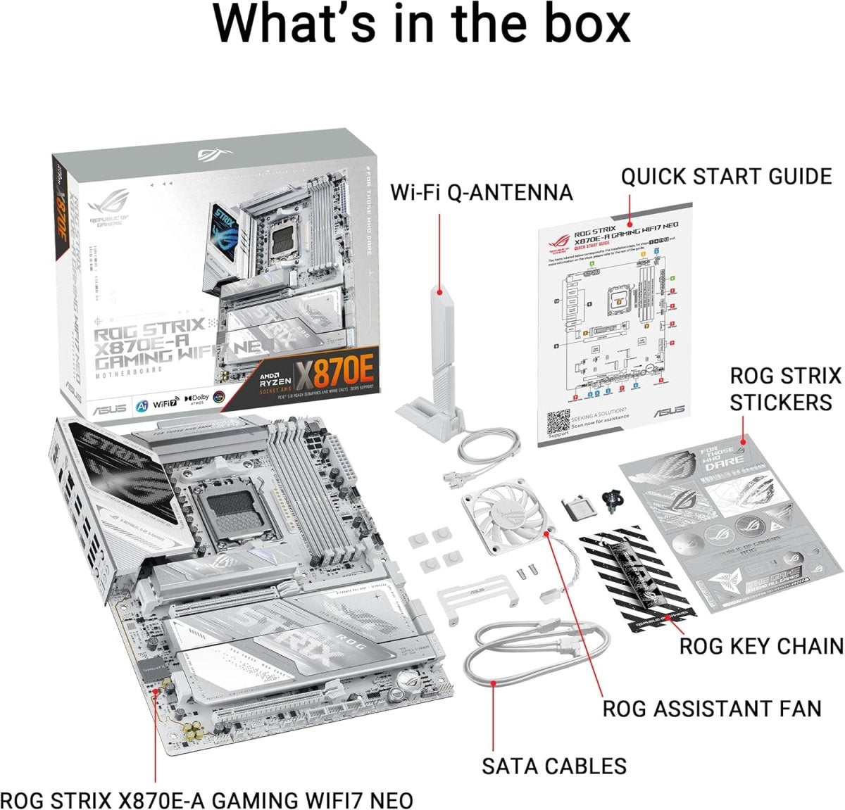 ASUS ROG Strix X870E-A Gaming WIFI7 NEO AMD ATX Motherboard 16+2+2 Power Stages - OPCbleu