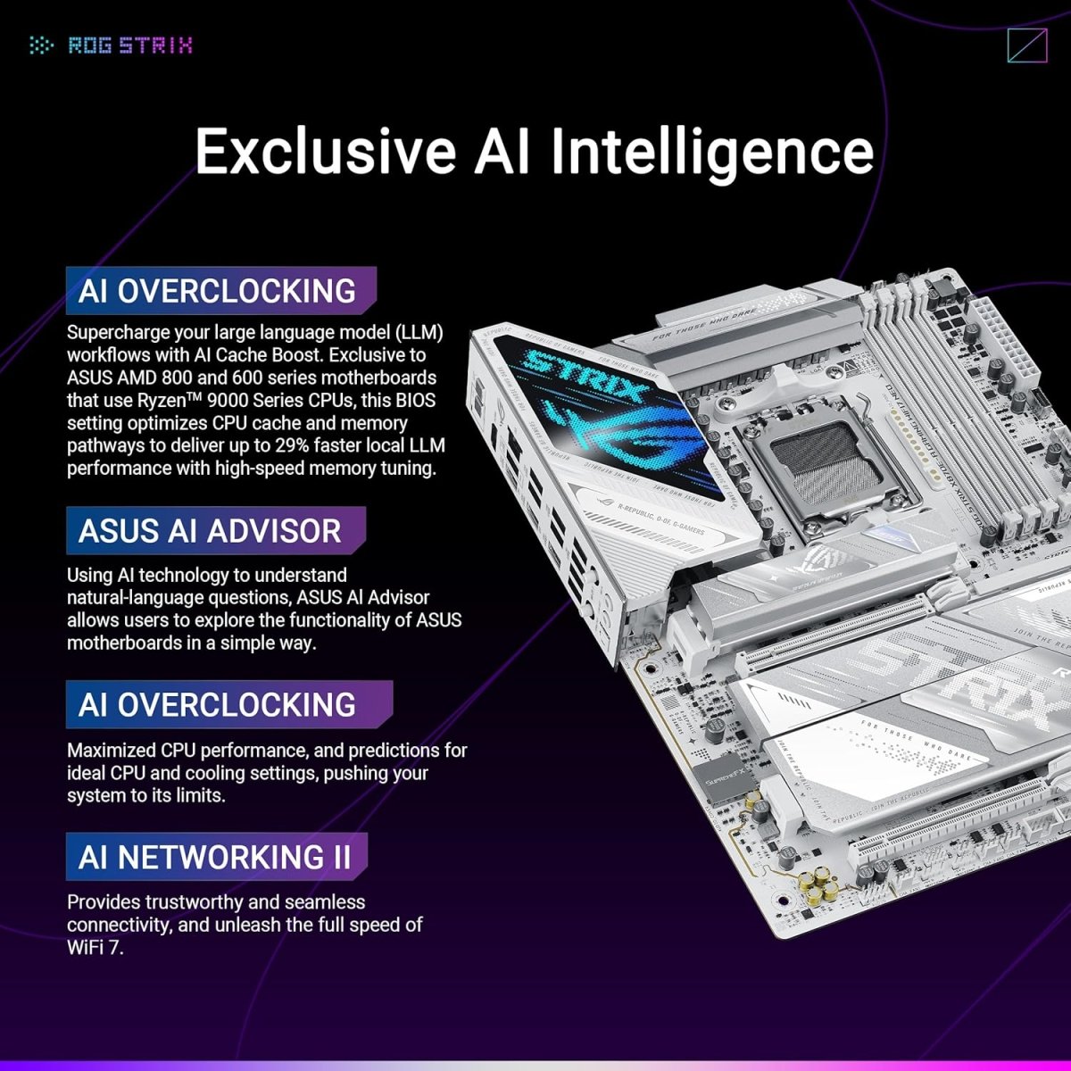 ASUS ROG Strix X870E-A Gaming WIFI7 NEO AMD ATX Motherboard 16+2+2 Power Stages - OPCbleu