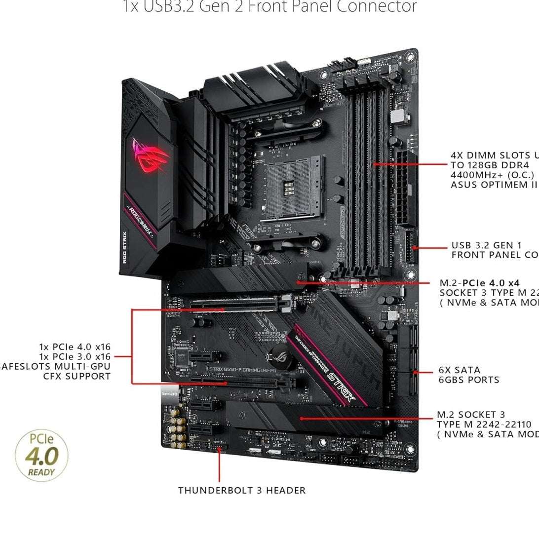 Asus ROG Strix B550-F Gaming WiFi II ATX Motherboard PCIe 4.0 - OPCbleu
