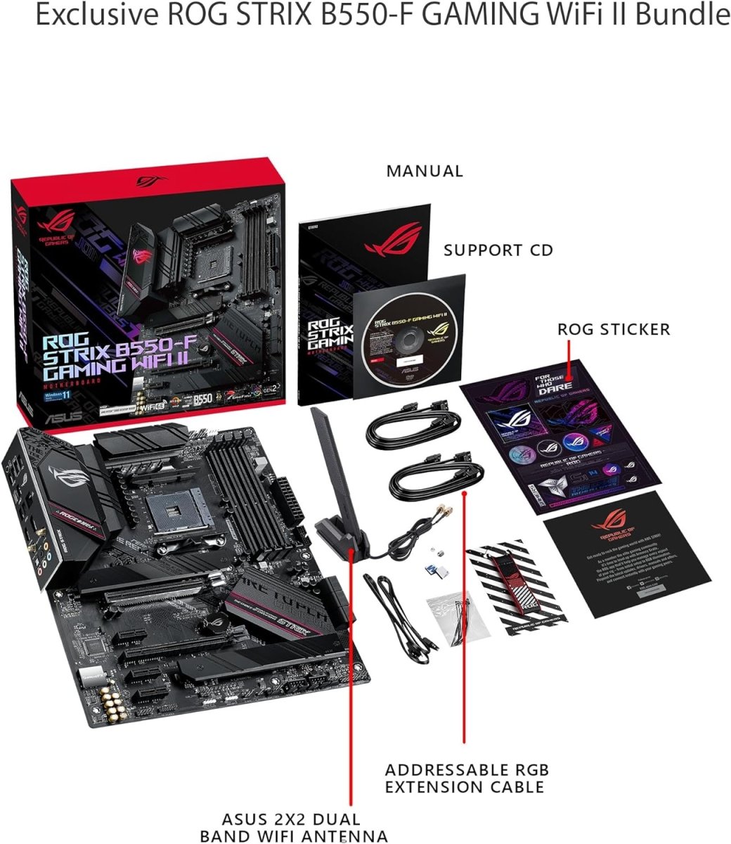 Asus ROG Strix B550-F Gaming WiFi II ATX Motherboard PCIe 4.0 - OPCbleu
