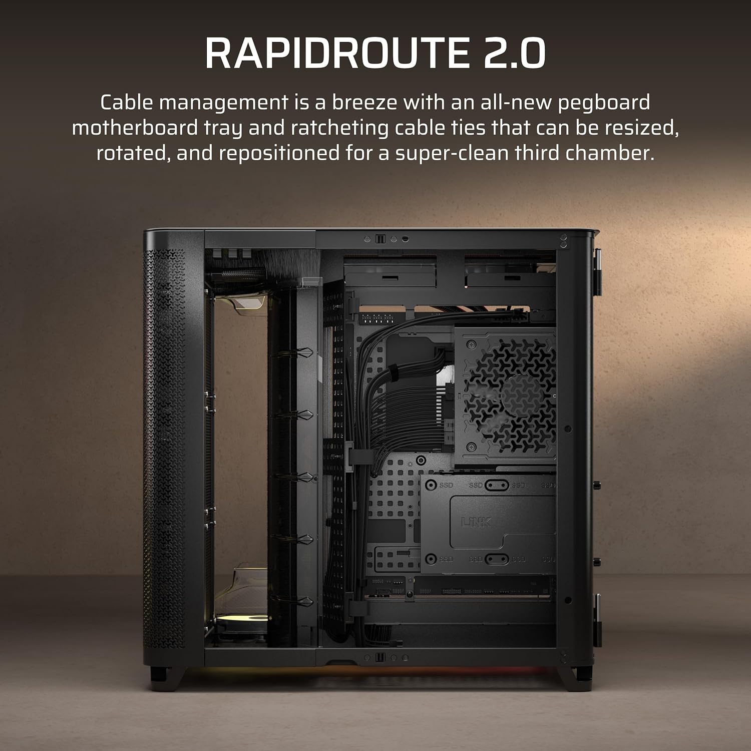 Corsair AIR 5400 RS-R ARGB Mid-Tower PC Case Black - OPCbleu