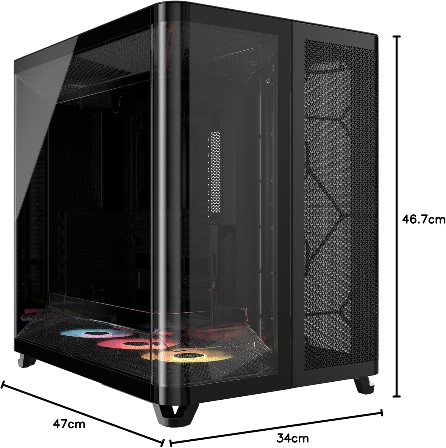 Corsair AIR 5400 RS-R ARGB Mid-Tower PC Case Black - OPCbleu