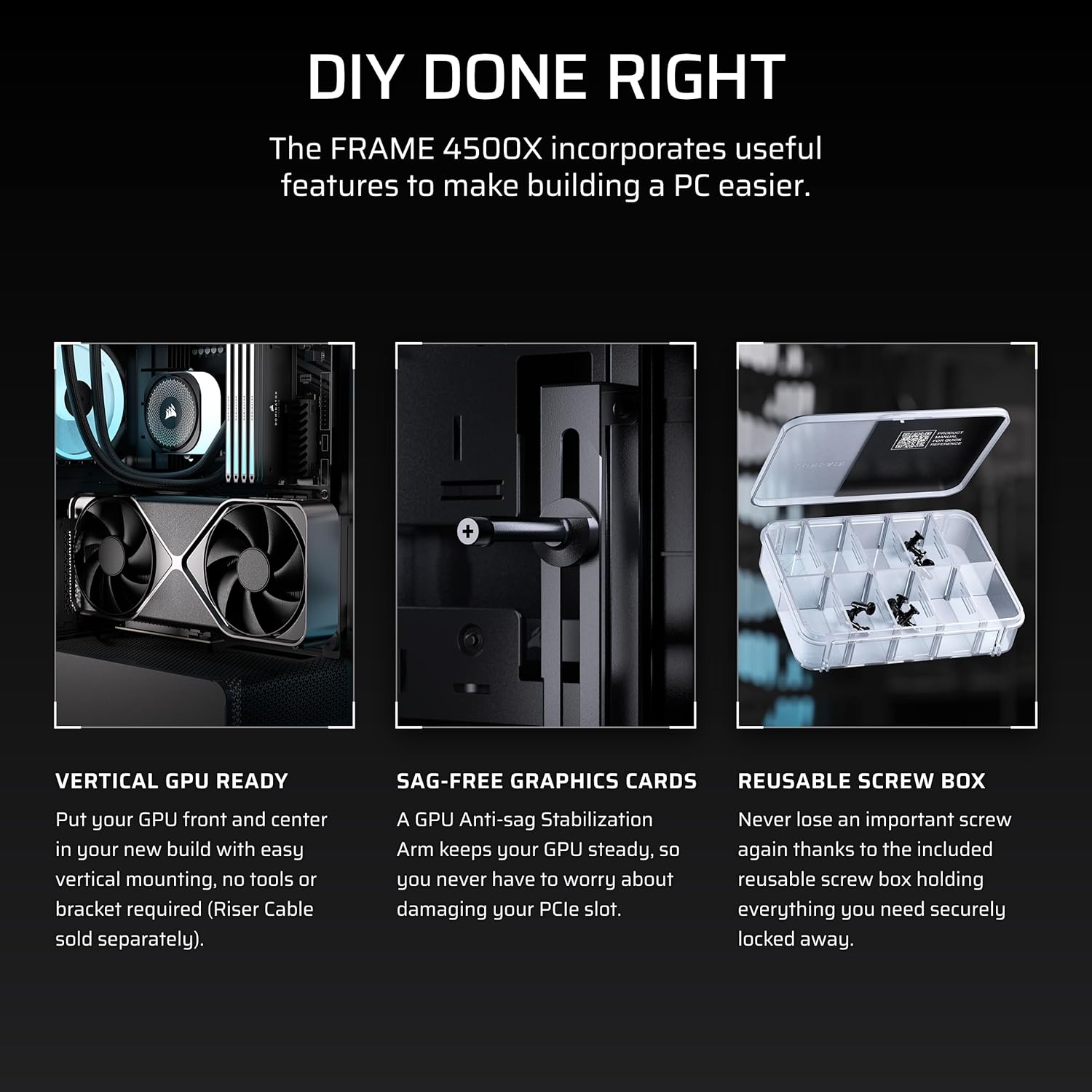 Corsair FRAME 4500X LX-R Mid-Tower PC Case Black - OPCbleu