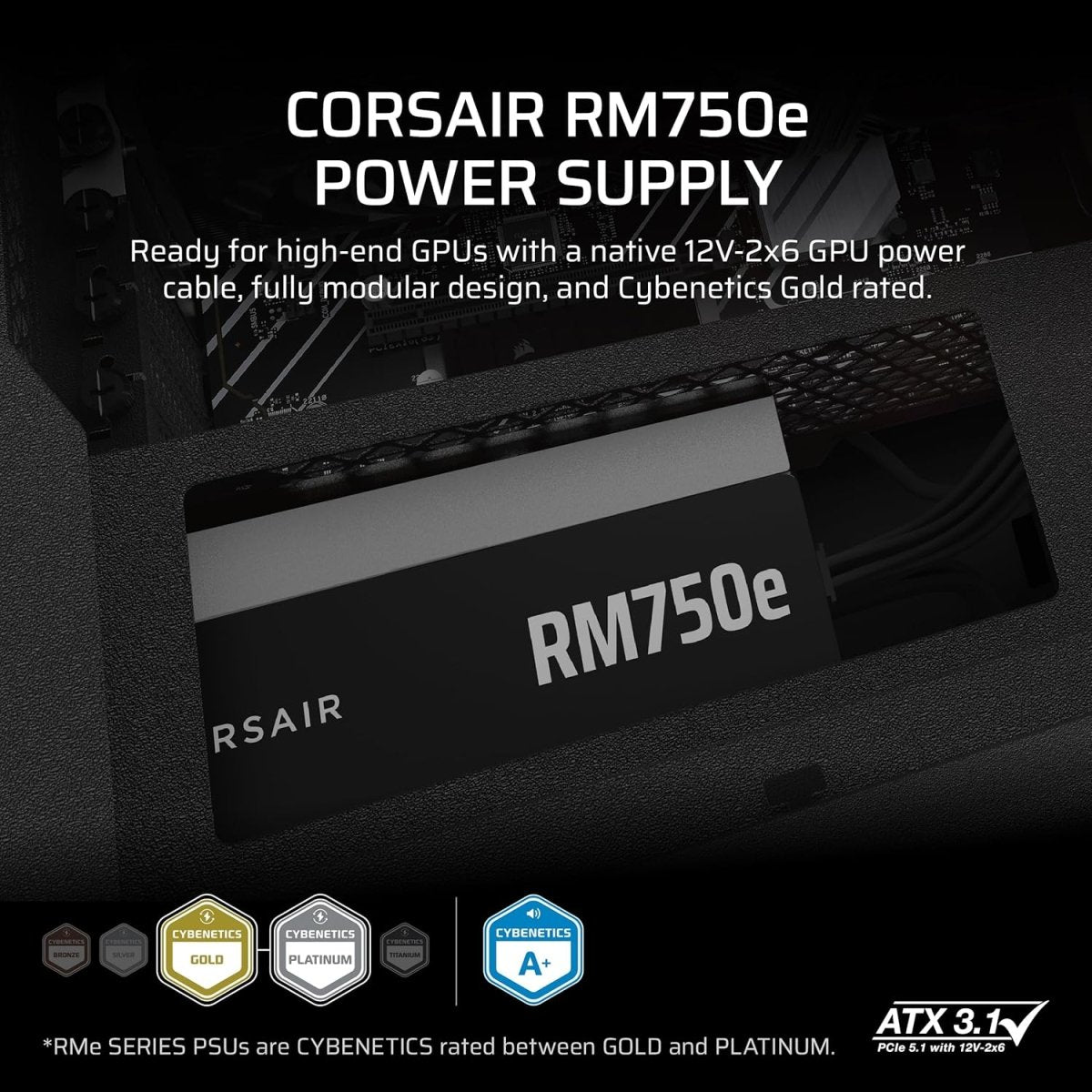 Corsair RM750e Fully Modular ATX Power Supply 750W Black - OPCbleu