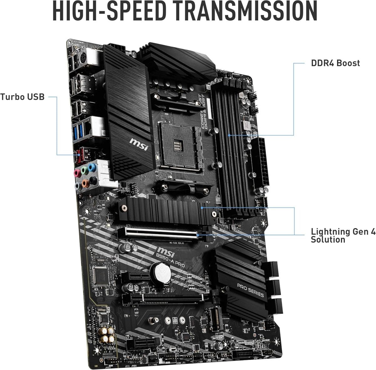 MSI B550-A PRO ProSeries AMD AM4 ATX Motherboard - OPCbleu