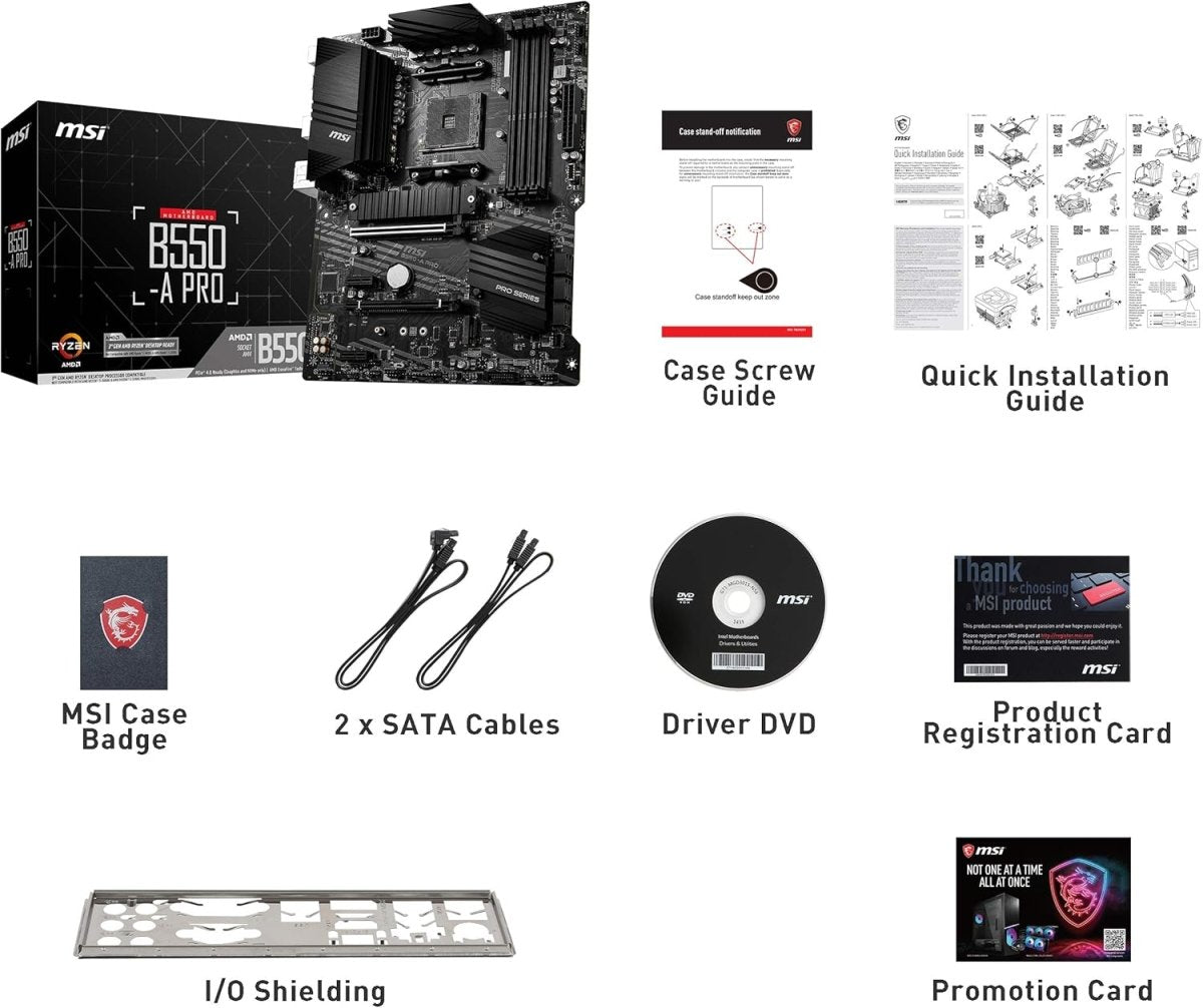 MSI B550-A PRO ProSeries AMD AM4 ATX Motherboard - OPCbleu