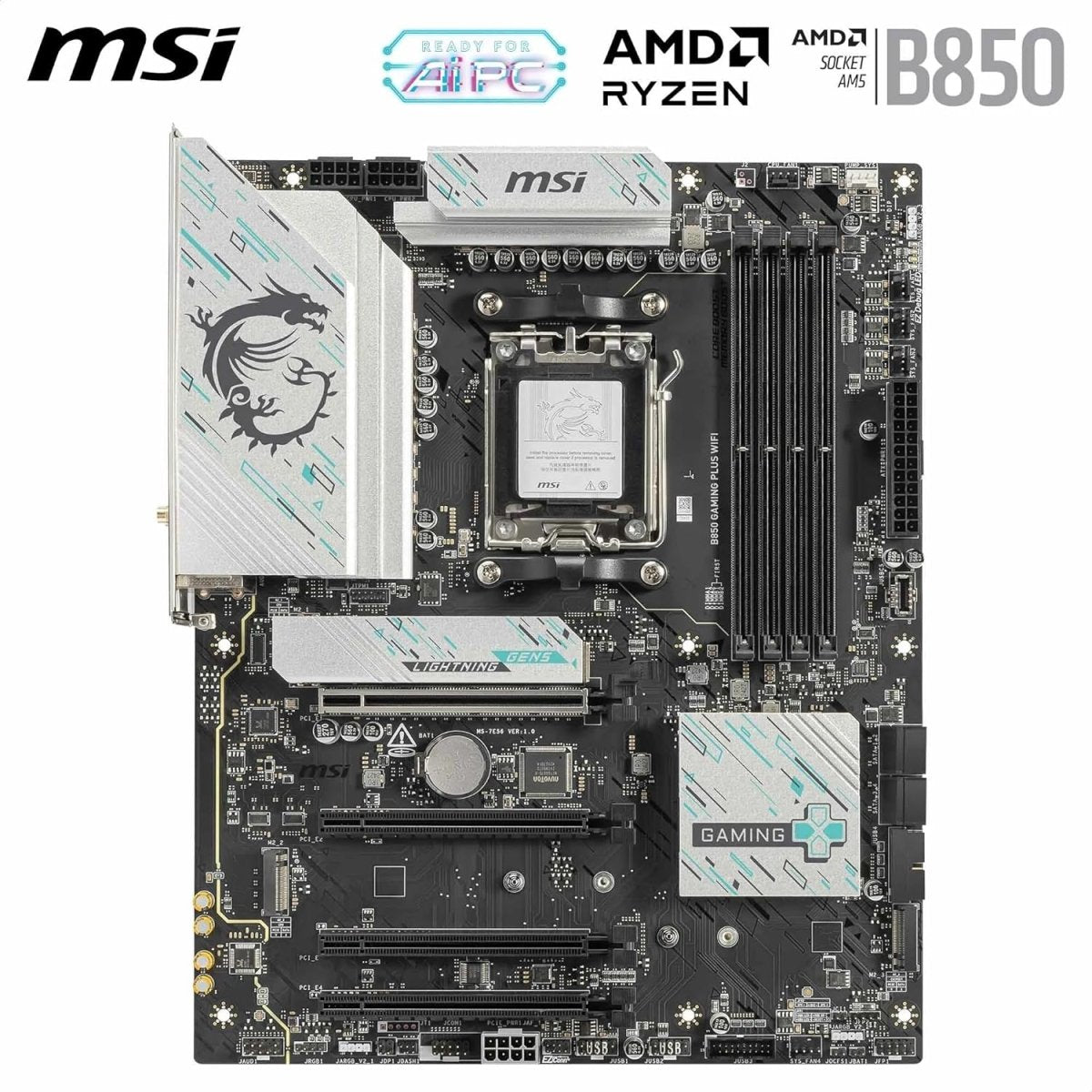 MSI B850 Gaming Plus WiFi Gaming Motherboard AM5 DDR5 ATX - OPCbleu