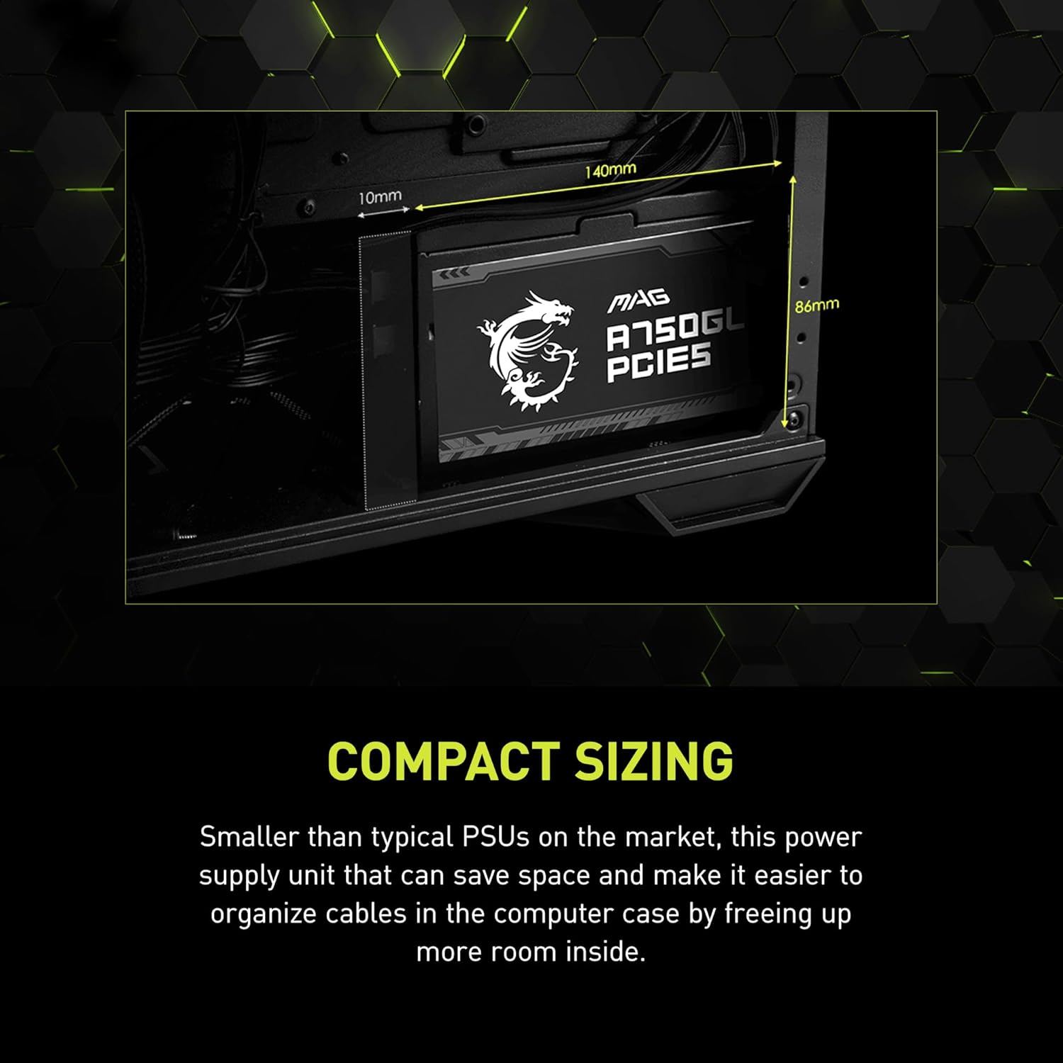 MSI MAG A750GL PCIE5 Fully Modular 80+ Gold Power Supply 750W - OPCbleu